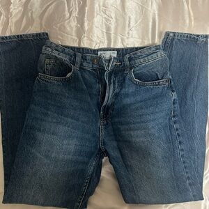 Bershka Dark wash blue mom jeans